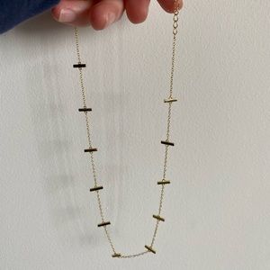Thin gold chain choker